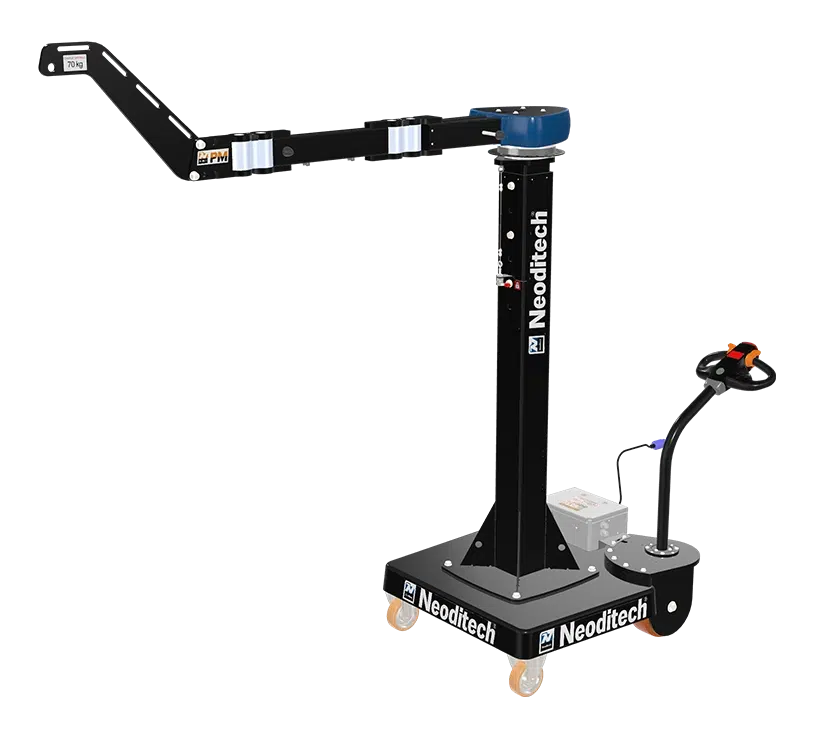 Mobiler Neoditech-Schwenkkran für Lasten bis 100 kg.